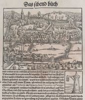 Luzern  Holzschnitt von Stumpf 1548