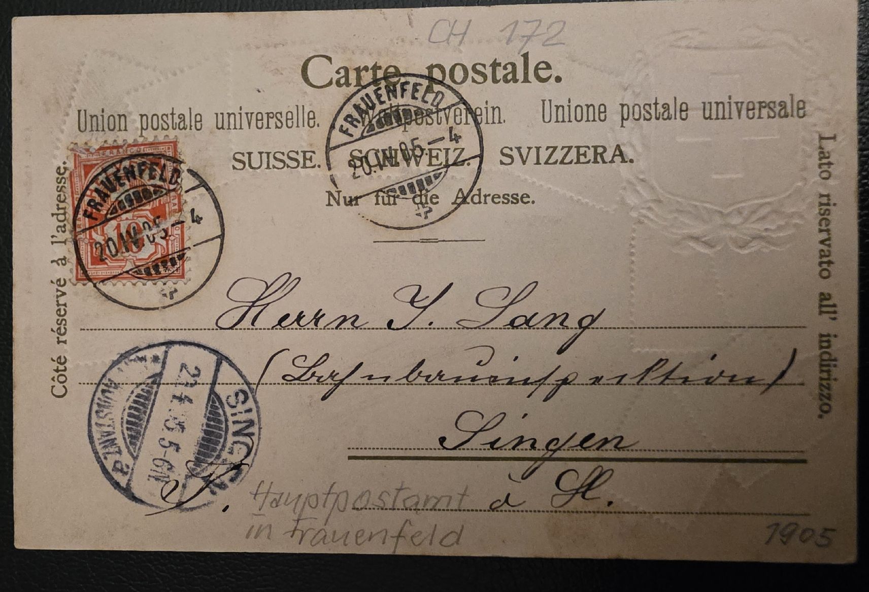 Cartoline postali: Ansichtskarte Schweizer Briefmarken – Usato da Bern venduto da Kocholo 1