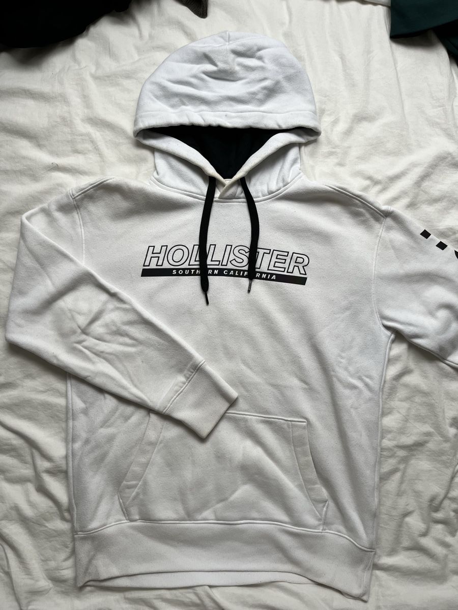 Hollister Pullover & Sweatshirts: Hollister hoodie blanc – Gebraucht aus Lonay von jes_8znz