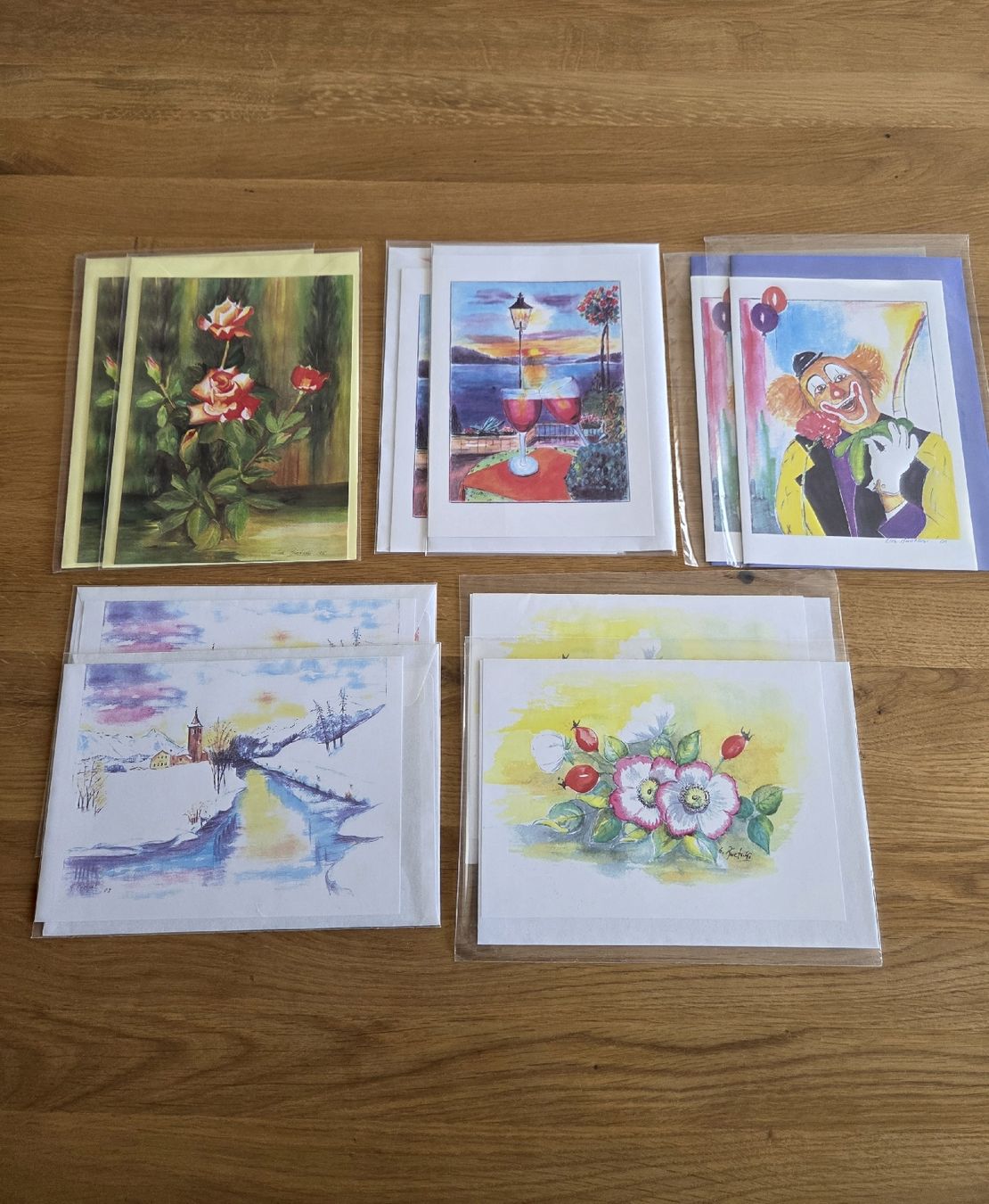 Karten: Grusskarten Set, Kunstkarten, neu – Neu und originalverpackt aus Lupfig von olivenbaeumli