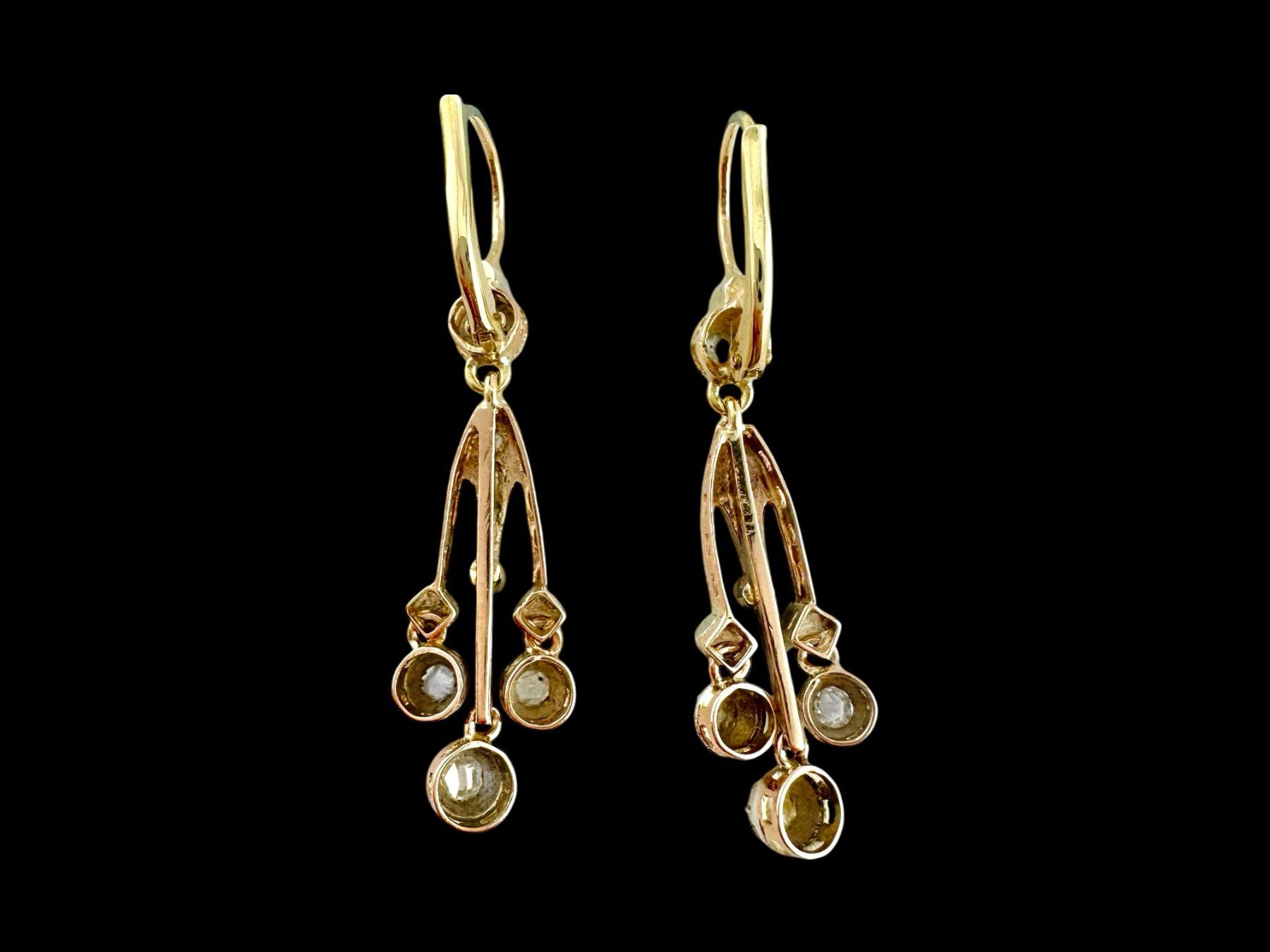 Ohrringe & -stecker: Jugendstil Diamant - Ohrhänger um 1900 – Gebraucht aus Zuzwil SG von artimmo 4
