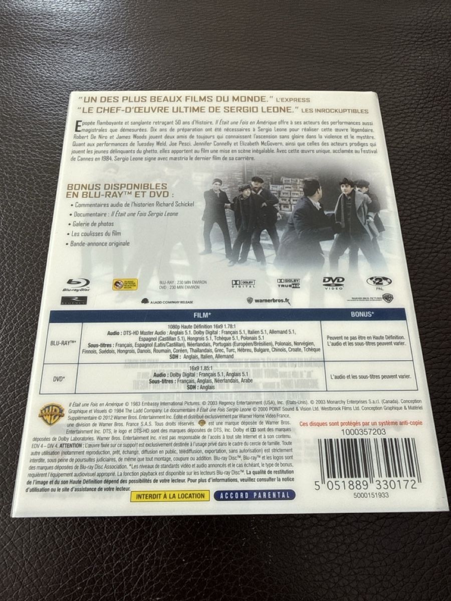 Once Upon a Time in America Bluray Sergio Leone Film