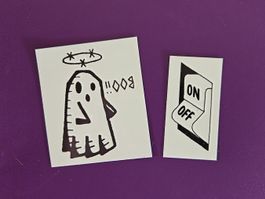 Tattoo Sticker Motiv Geist, Lichtschalter