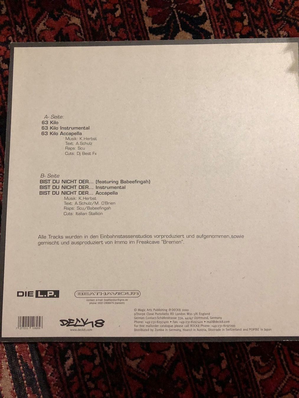 Dischi in vinile: SCU-Sensaisrkilletor schallplatten – Usato da Nidau venduto da ybm 1