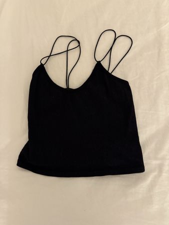 Schwarzes bauchfreies Top – Grösse XS