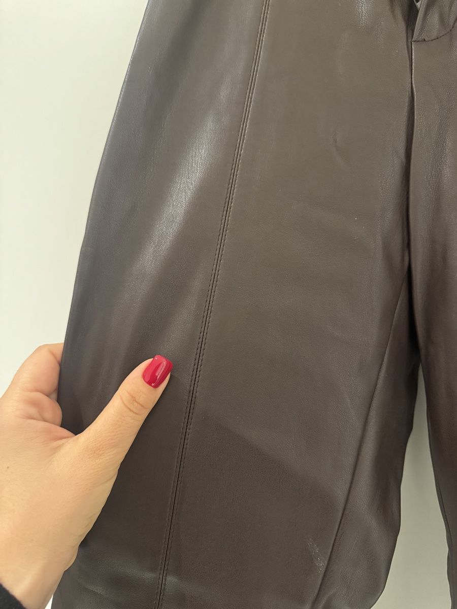 Zara Pantaloni: Dunkelbraune Leder Hose zara M – Nuovo (secondo la descrizione) da Altendorf venduto da Aleksandrasa 2