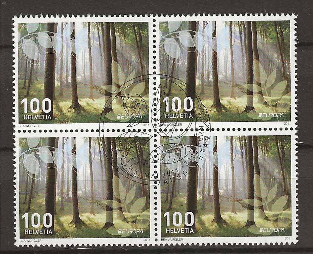 Tutti i francobolli: B1395 - Europa 2011 Foret B4 1er jour – Usato da Trélex venduto da Phil_Albert