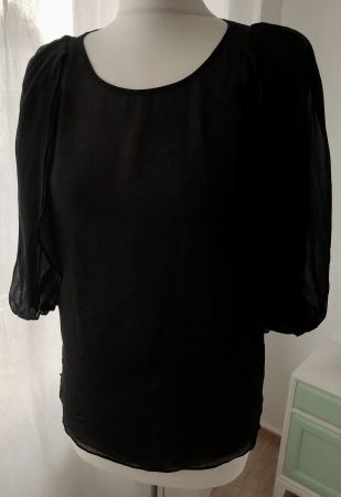 Wie neu: Vanessa Bruno Seidentop, Seidenbluse, 40 L schwarz