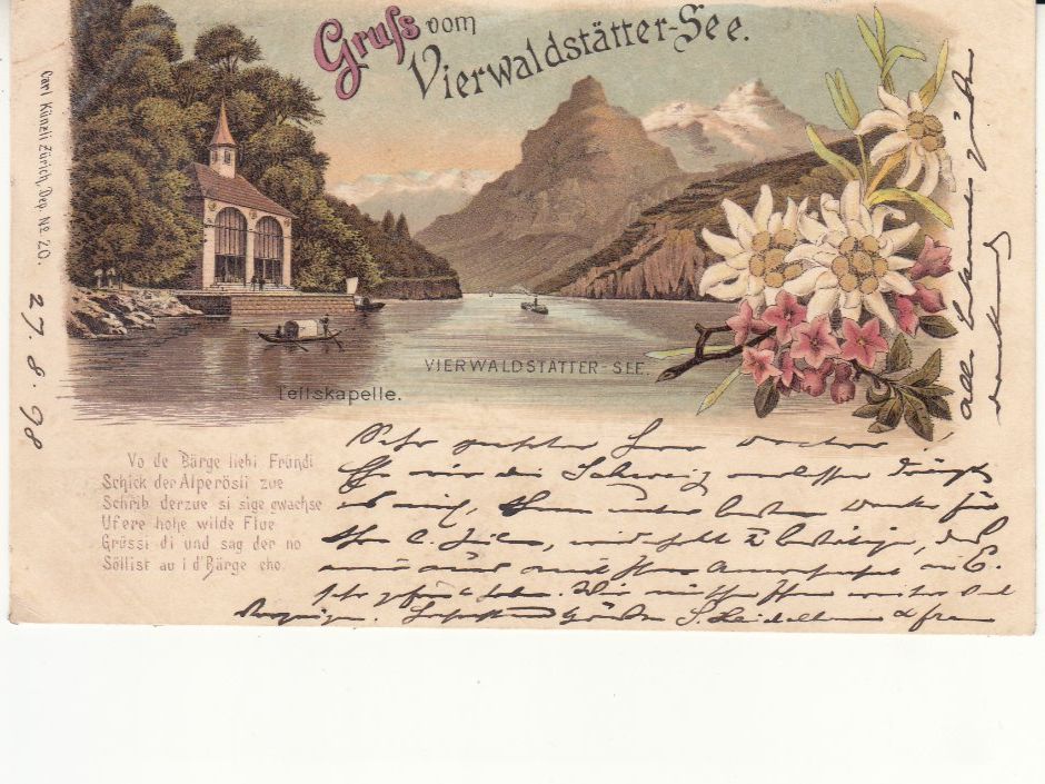 Cartoline postali: Vierwaldstättersee 1898 – Usato da Bürglen TG venduto da StampGraf