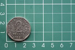 währung francaise 2 francs 1981