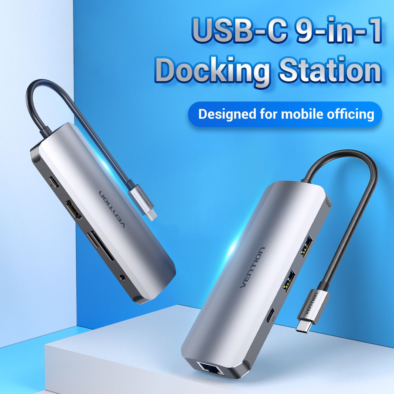 Unità & Adattatore: Multifunction USB-C 9in-1 HDMI, USB-C, RJ45, 3.5mm – Nuovo e nell'imballaggio originale da Dietlikon venduto da Salesmax 1