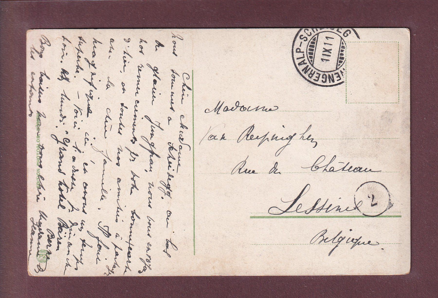 Cartes postales: KLEINE SCHEIDEGG - Jungfrau - 1911 – D'occasion à Pully par nicecards 1