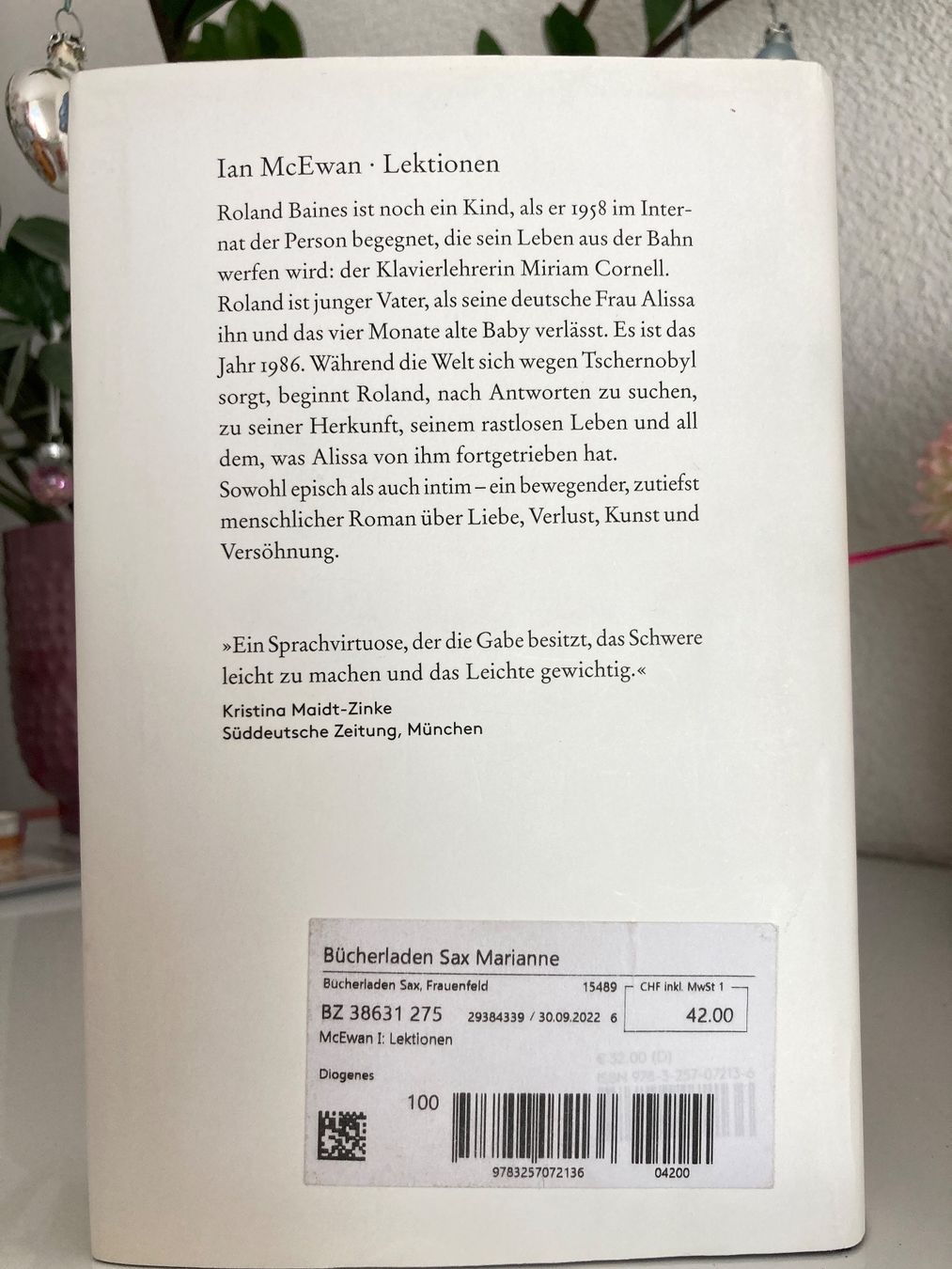 Bücher: Lektionen  - Ian McEvan  ROMAN – Gebraucht aus Frauenfeld von AlphaCentauri369 1