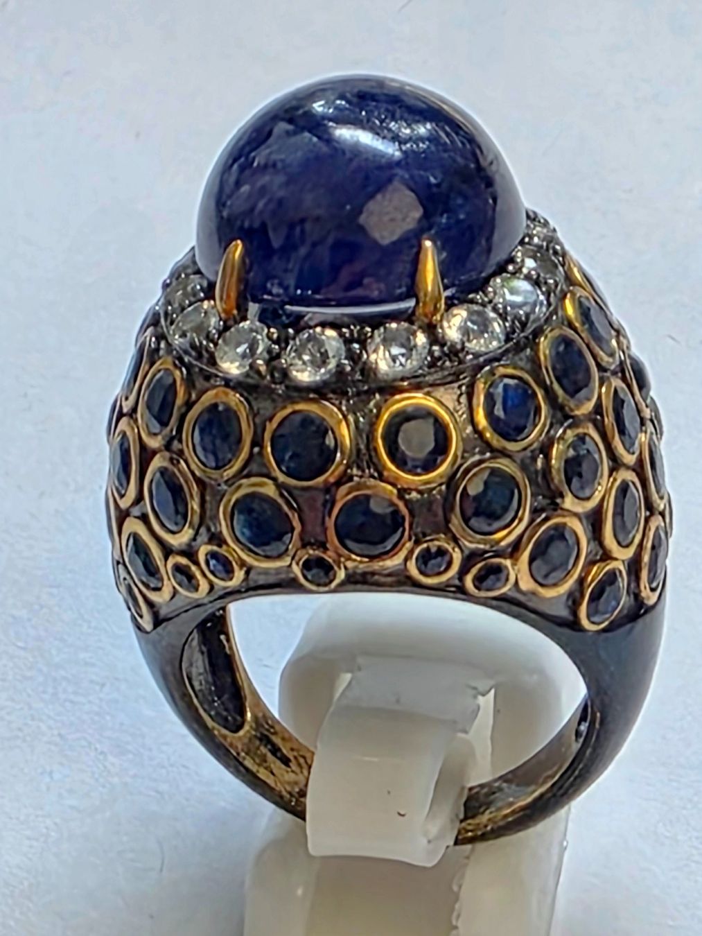 Anelli: Ring mit Saphir und Topas weiss Grösse 60 neu – Nuovo (secondo la descrizione) da Zürich venduto da adriben 2