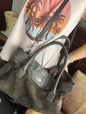 Ledertasche Wildleder