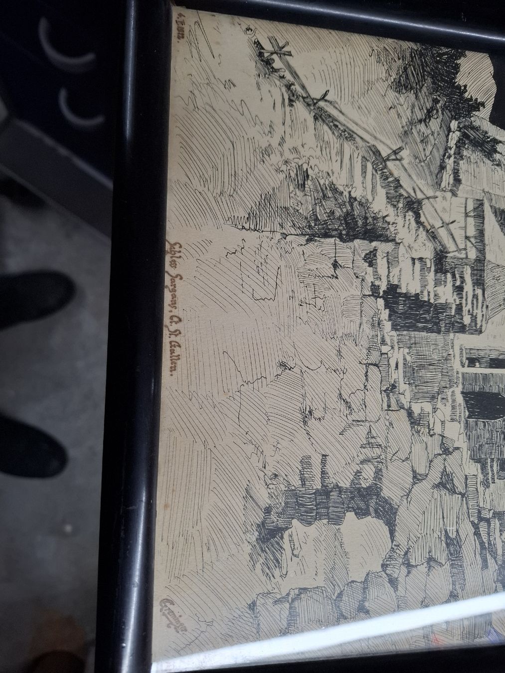 Foto & Immagini: Seltene Grafik Sargans Schloss gerahmt. – Usato da Oberegg venduto da danni-1985 1