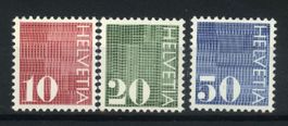 1970, Nr.483–485, Ziffermarken **