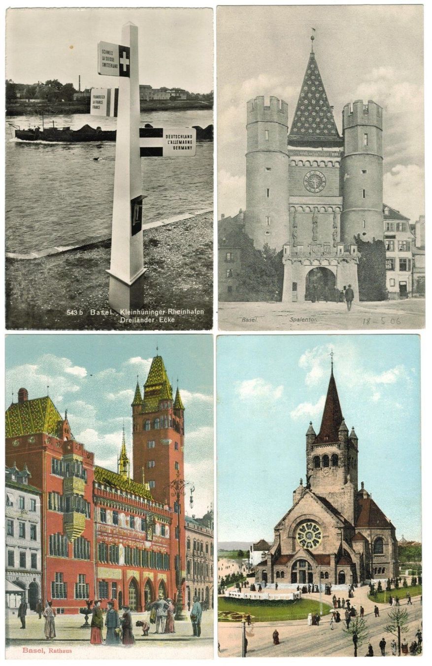 Ansichtskarten: 4 AK Basel – Gebraucht aus Zürich von Tolima194