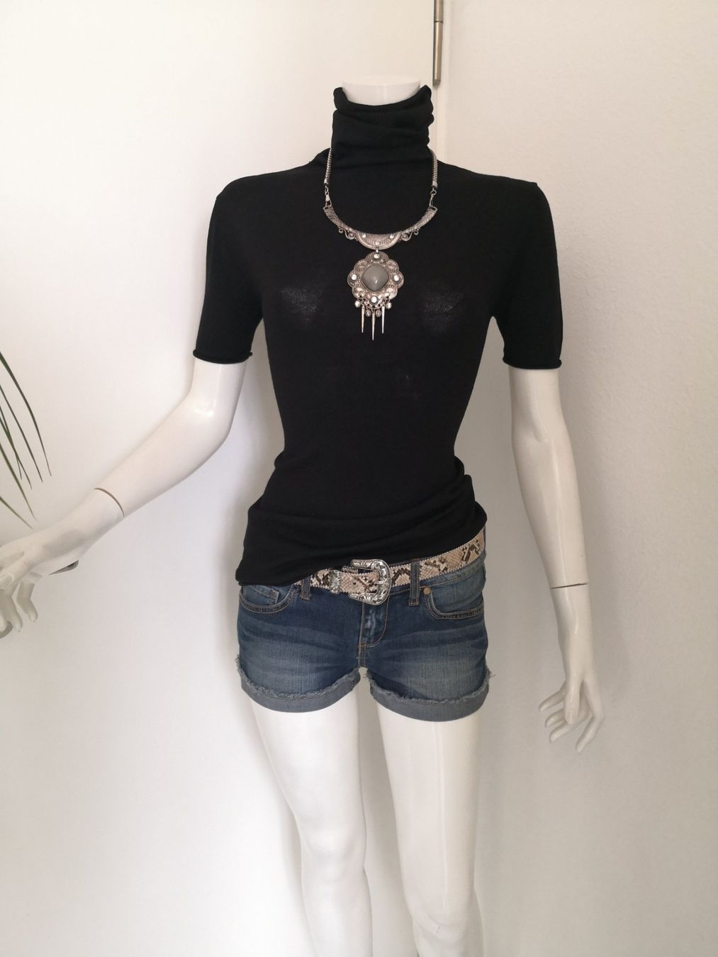 Mango Maglioni & Felpe: 🤩MANGO ROLLKRAGEN-STRICK-PULLOVER KURZARM SCHWARZ – Nuovo (secondo la descrizione) da Olten venduto da Naja-Twins-Twins 5