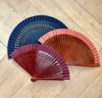 Spanische Fächer aus Holz - Vintage 80er Jahre, wie neu!