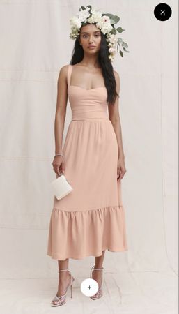 Reformation midi dress dirty pink sleeveless unused