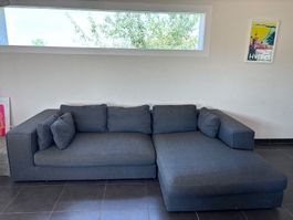 Canapé d'angle gris 275cm bon état