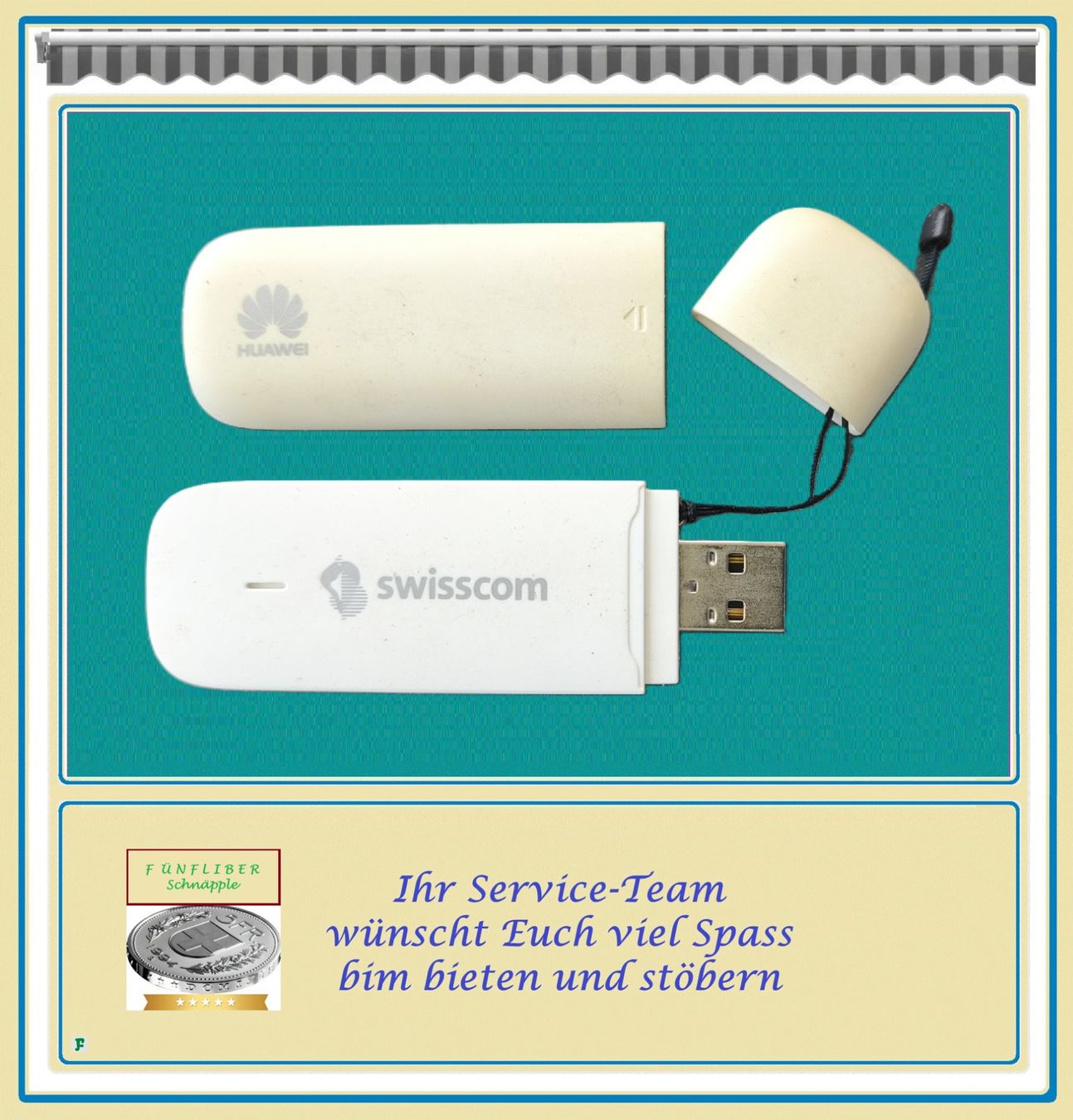 Huawei Chiavette USB: SWISSCOM • Mobile Broadband USB-WLAN-Stick – Usato da Münchwilen TG venduto da FDOF_SHOP 1