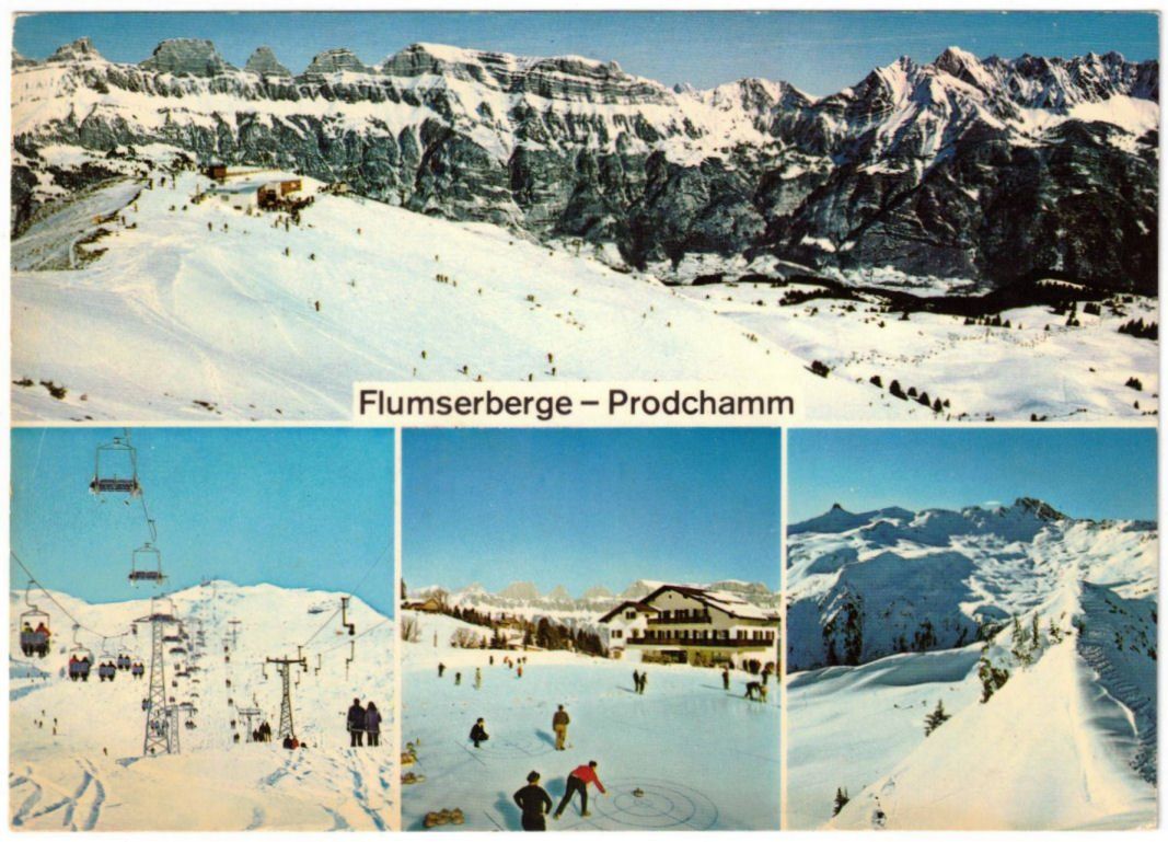 Cartoline postali: Flumserberg - 4 Bild AK Prodkamm – Usato da Binningen venduto da Mountainrider