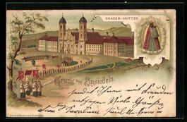 Litho Einsiedeln, Wallfahrtskirche mit G