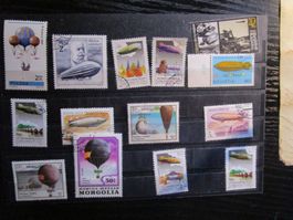 Timbres-poste  étrangers Thème  les Ballons   Zeppelin