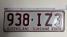 Nummernschild Queensland 938-IZ3 guter Zustand