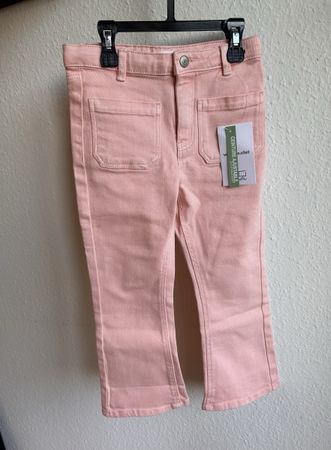 Pantalon Vertbaudet rose corail, taille 110-116 cm, neuf