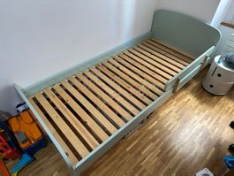 Flexa DOTS lit simple avec barre de sécurité 90cmx200cm