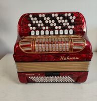 Akkordeon Hohner RIVIERA III rot, 5 Knopfreihen, Chöre Bass5