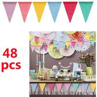 Banner mit 48pcs Dreieck Flaggen Deko