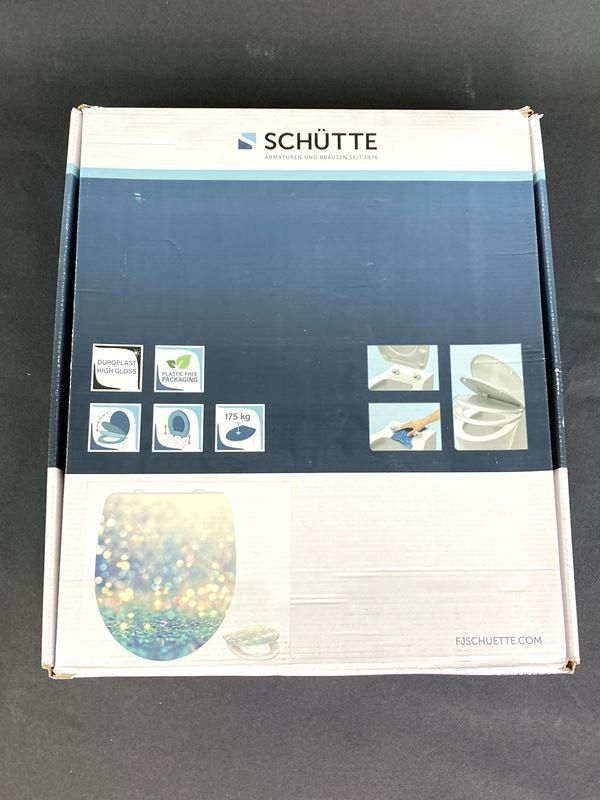 WC: SCHÜTTE | Klobrille | Wassertropfen Muster | Oval – Nuovo e nell'imballaggio originale da Wittenbach venduto da Restwert_St-Gallen 1
