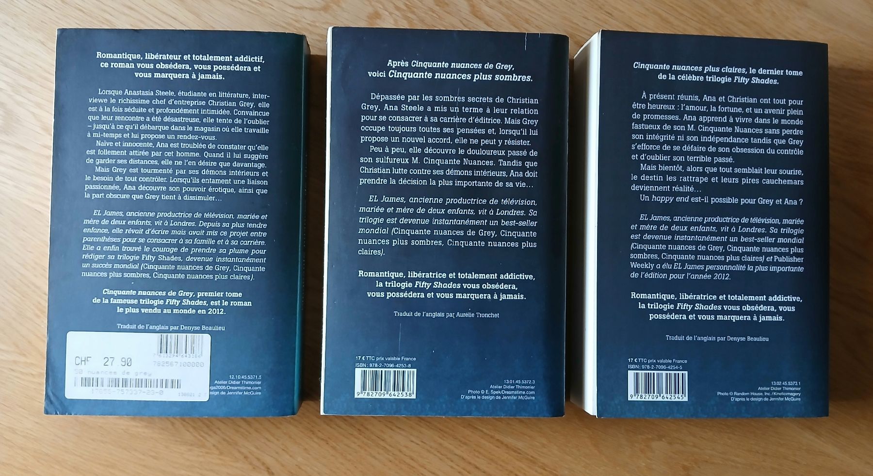 Libri: Trilogie Cinquante Nuances d'EL James – Usato da Sciernes-d'Albeuve venduto da Dojo004 1