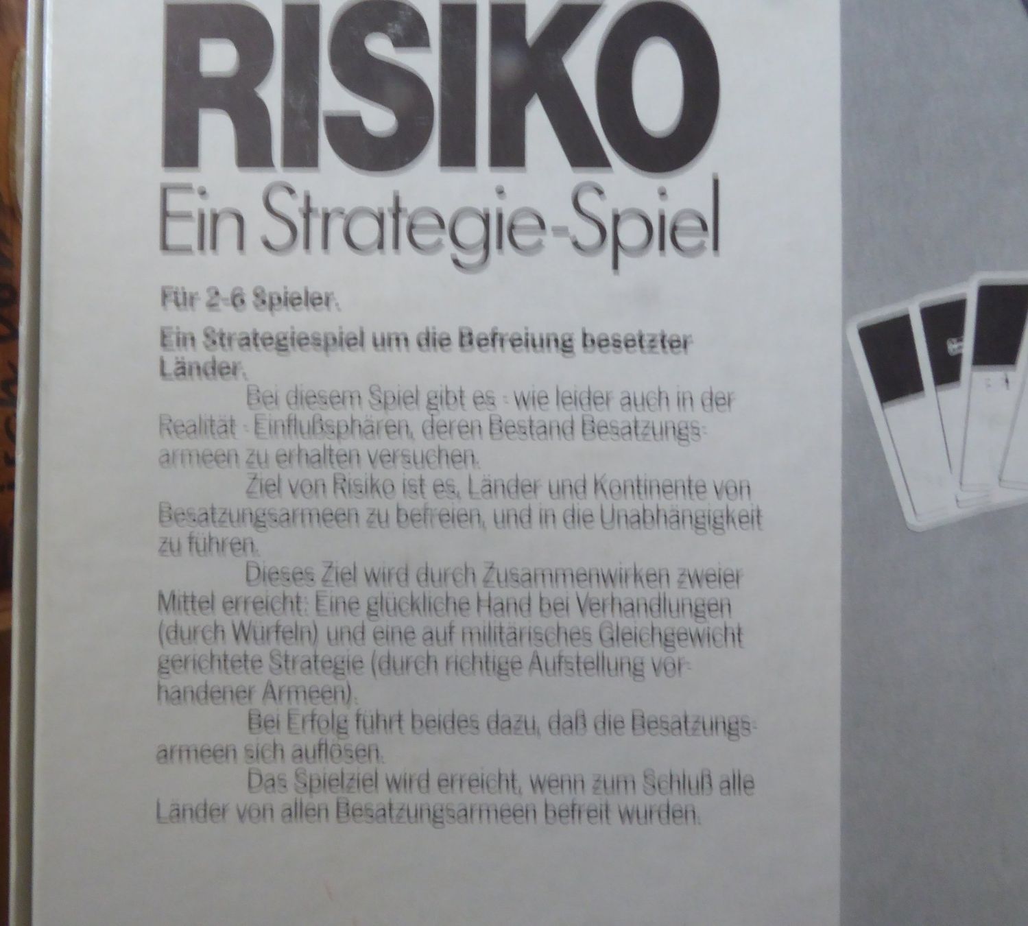 Parker Giochi: Brettspiel RISIKO Parker von 1982 – Usato da Gossau SG venduto da tenerife11 2