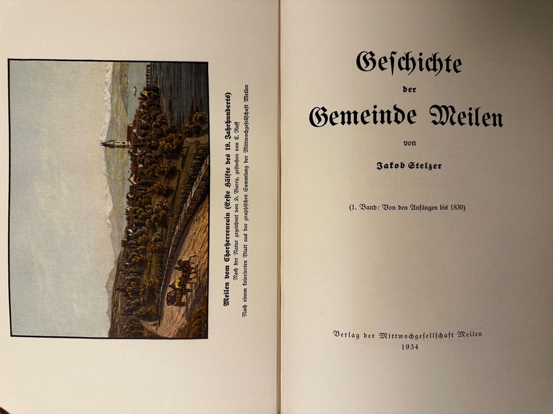 Libri: Jakob Stelzer: Geschichte der Gemeinde Meilen. – Usato da Zürich venduto da allp 1