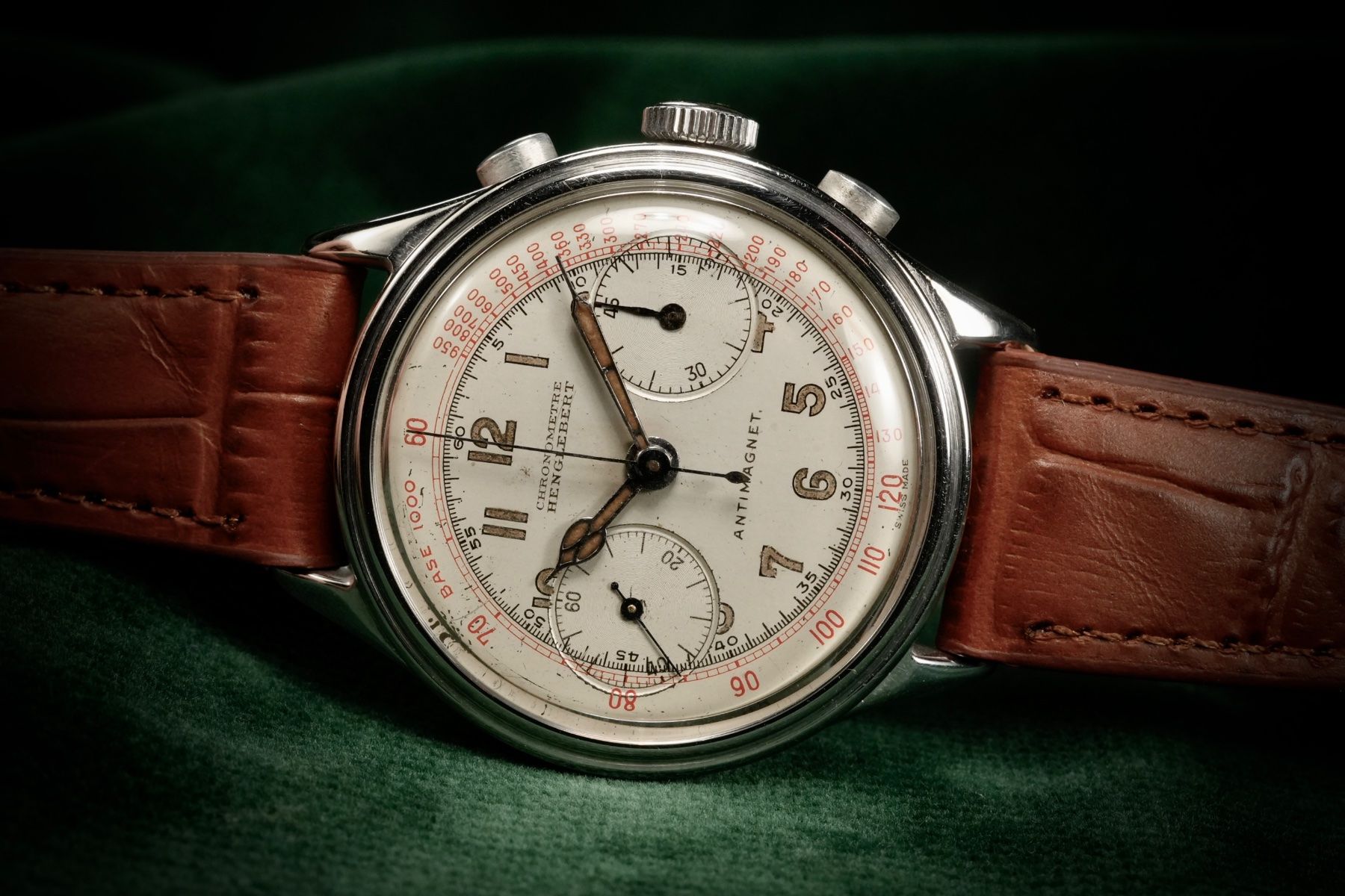 Angelus Orologi: Chronometer Henglebert - Original 1930`s Step-Case Chrono – Usato da Morcote venduto da chronoservice