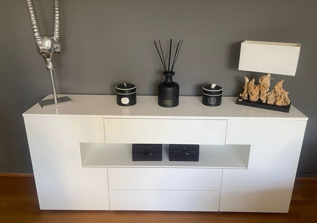 Pfister Kommoden: Sideboard weiss Hochglanz mit Schubladen – Gebraucht aus Arisdorf von motoholics