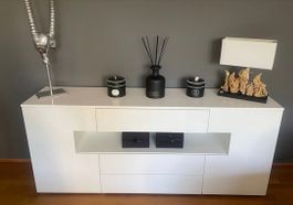 Sideboard weiss Hochglanz mit Schubladen guter Zustand