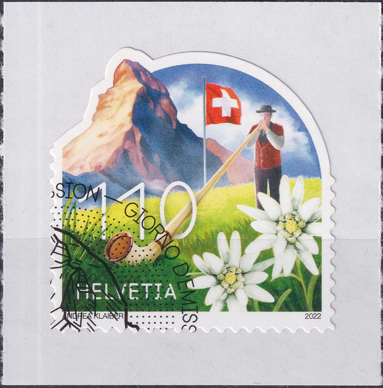 Tutti i francobolli: 2022, Nr.1920 (typisch Schweiz) mit Ersttags-Eck-Stempel. – Usato da Sursee venduto da Luzernerraute