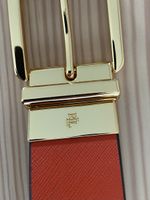 Ralph Lauren Gürtel Leder Gold Schnalle Orange Gr M Top Zust
