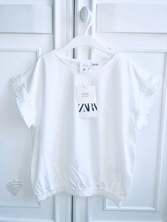 Zara girls ruffle t-shirt 4-5 years NEW w/ TAGS