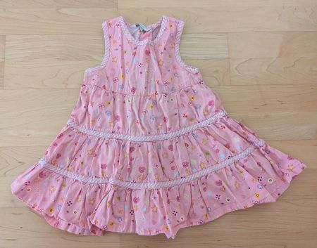 Sommerliches Mädchenkleid Gr. 86, rosa