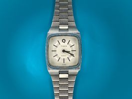 Klassische, schlichte Vintage Timex Quarzuhr
