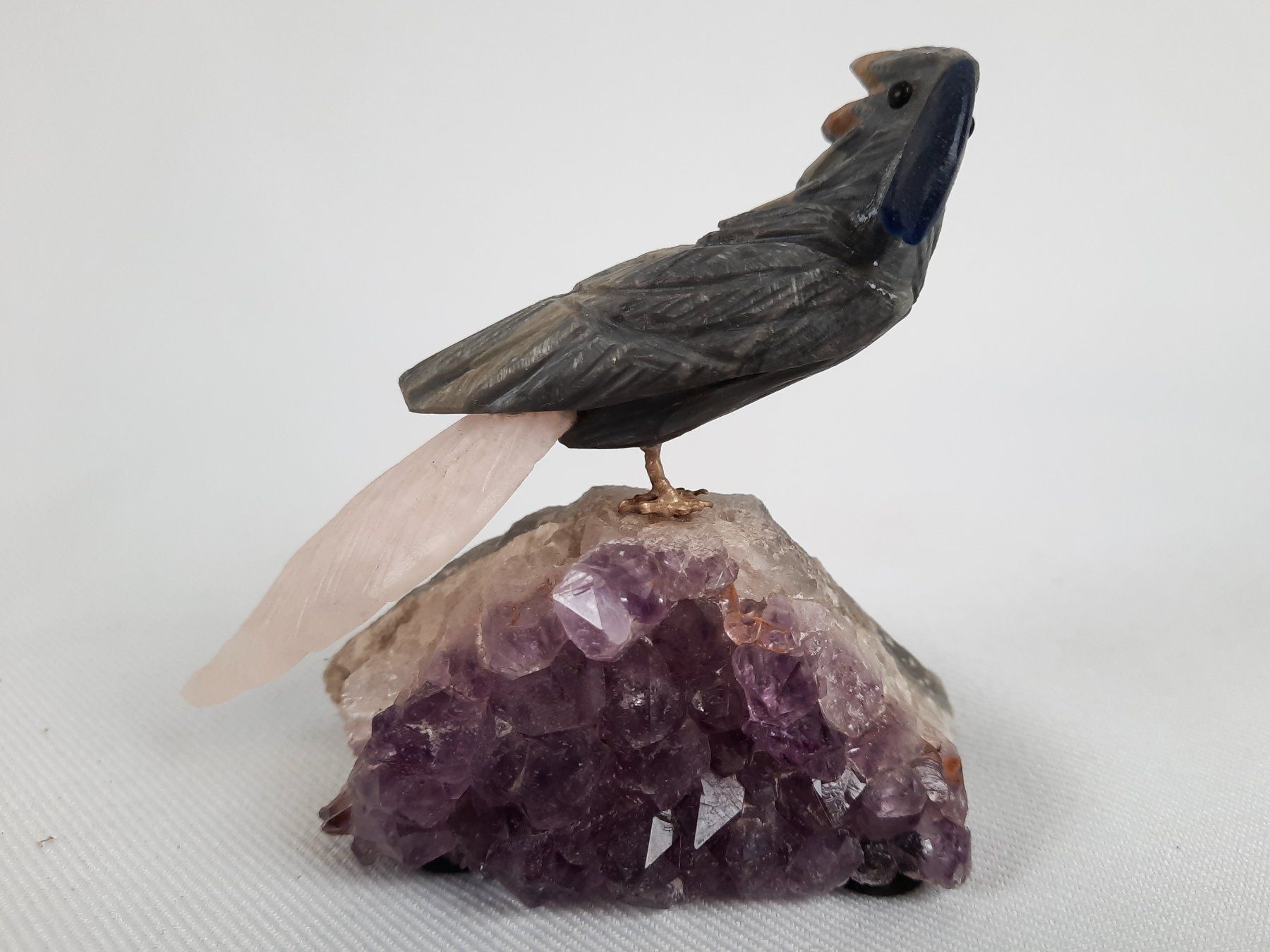 Pierres précieuses: 2 Amethyst mit Kakadu – D'occasion à Beinwil am See par Restwert_Beinwil 6