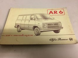 ALFA ROMEO AR 6  LIBRETTO USO E MANUTENZIONE 11/86