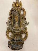 antikes Weihwasserbecken aus Frankreich - Madonna mit Kind